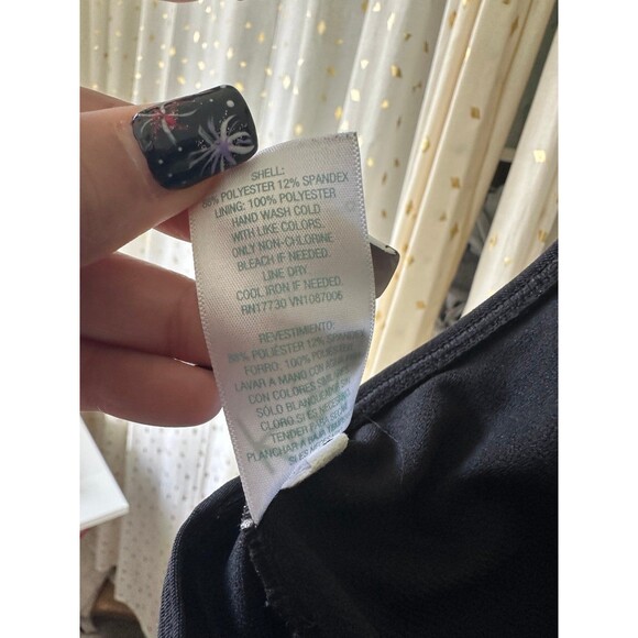 Kona Sol Women's Peek A Boo Tie Back Built In Padded Tankini Swim Top S - Picture 7 of 7